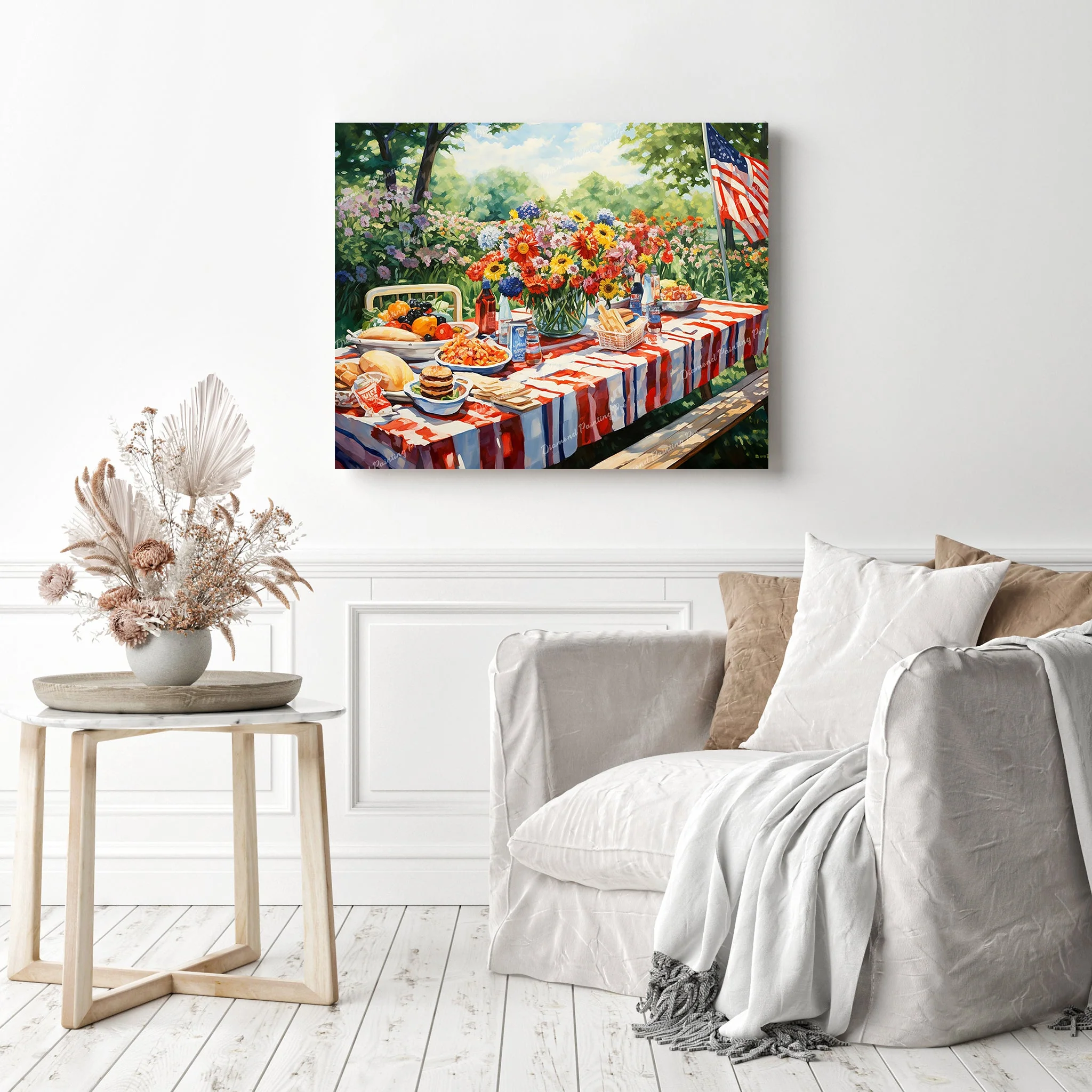 Star-Spangled Picnic Delight | Diamond Painting - Image 3