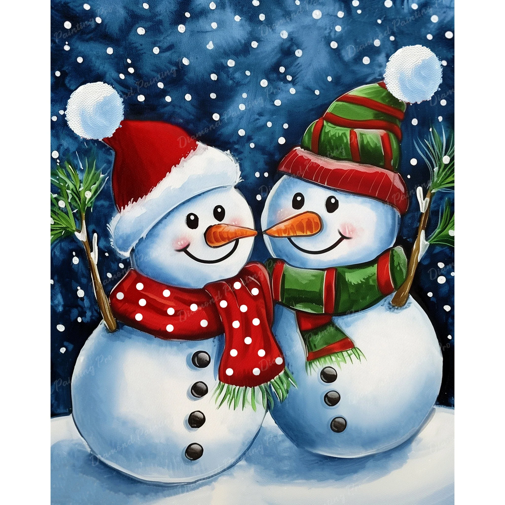 Starry Snowman Pals | Diamond Painting - Image 2
