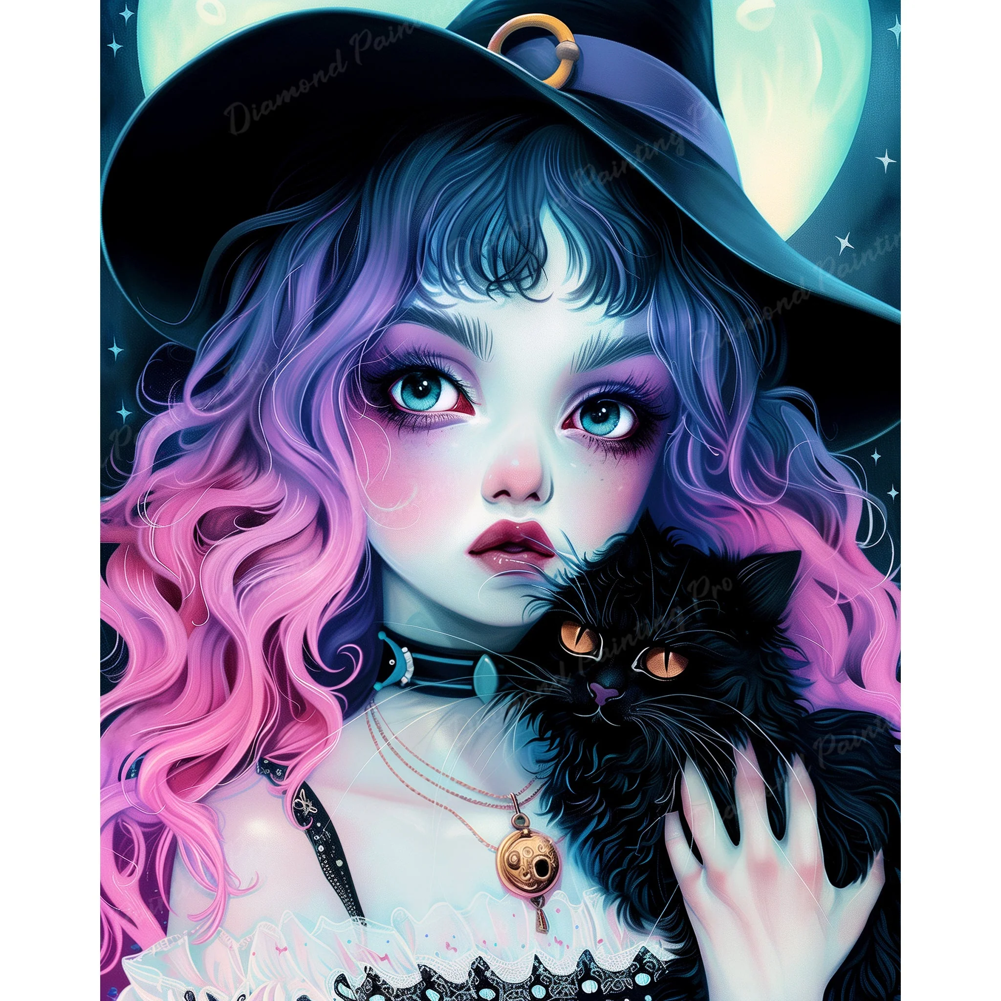 Stella and Lunar Cat | Diamond Painting - Image 2