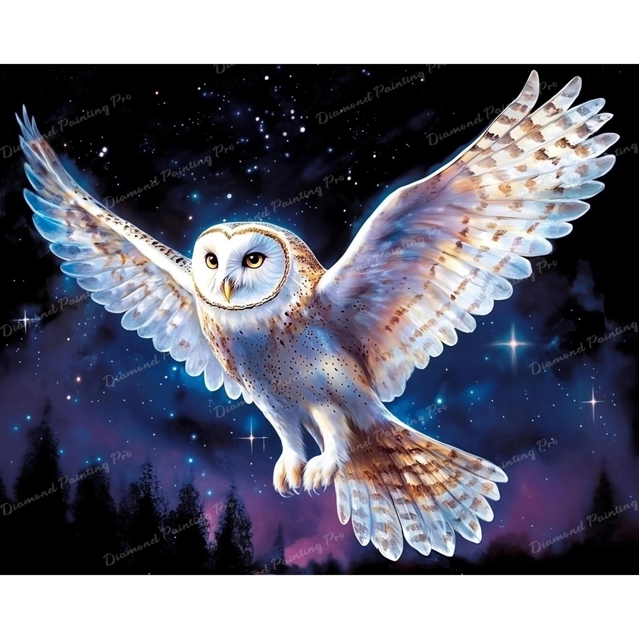 Stellar Owl Guardian | Diamond Painting - Image 2