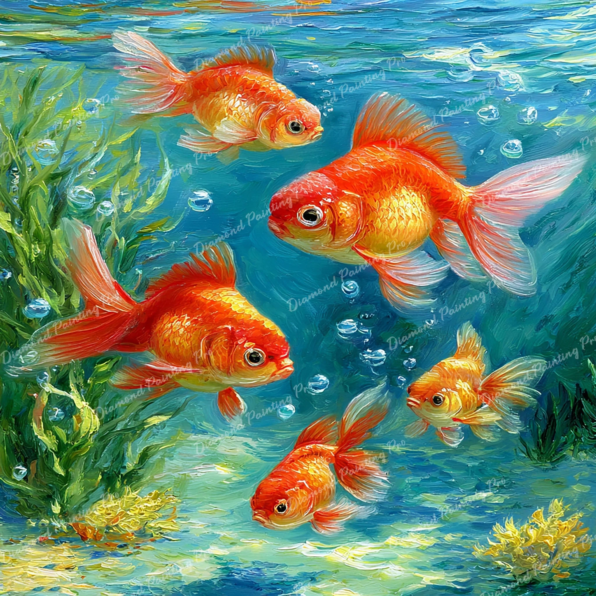 Sunlit Goldfish | Diamond Painting - Image 2