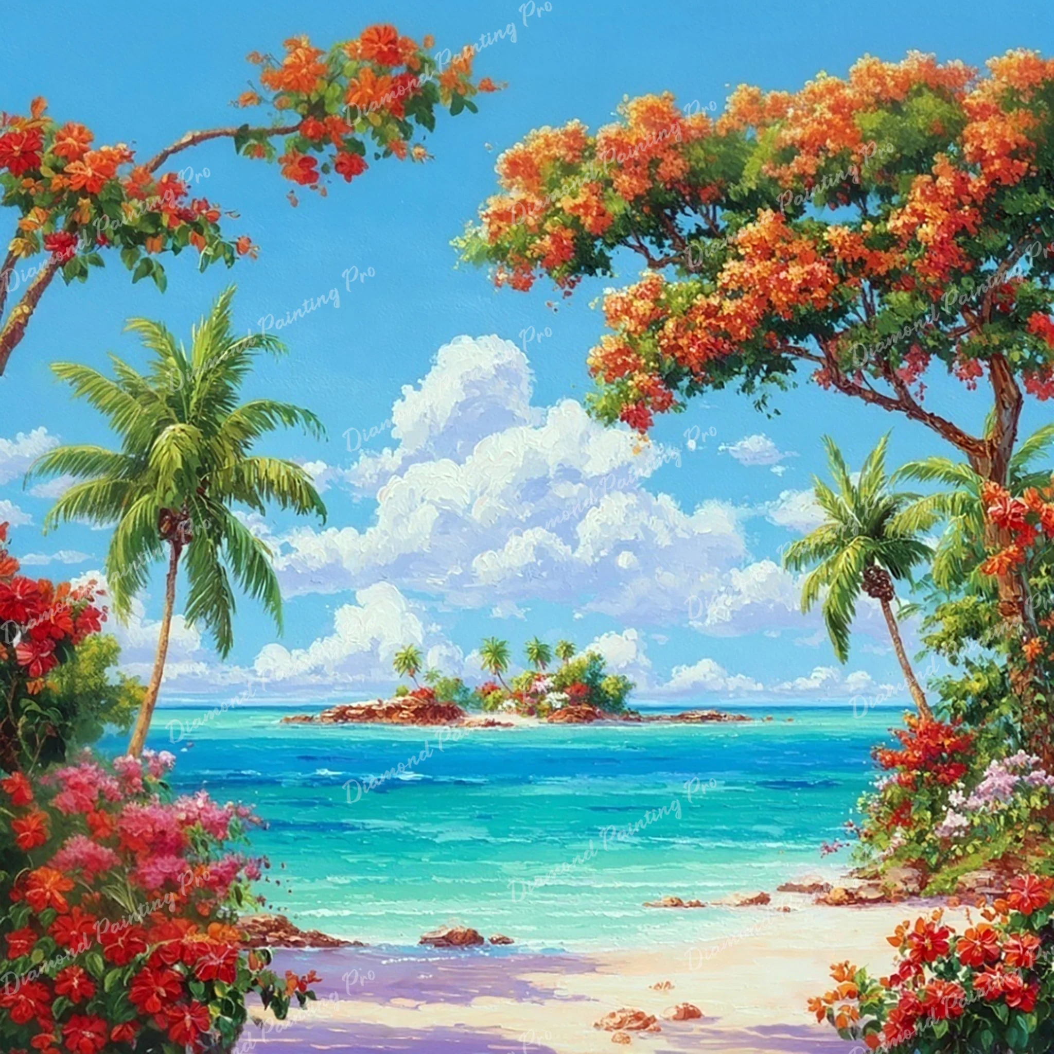 Tropical Island Escape | Diamond Painting - Image 2