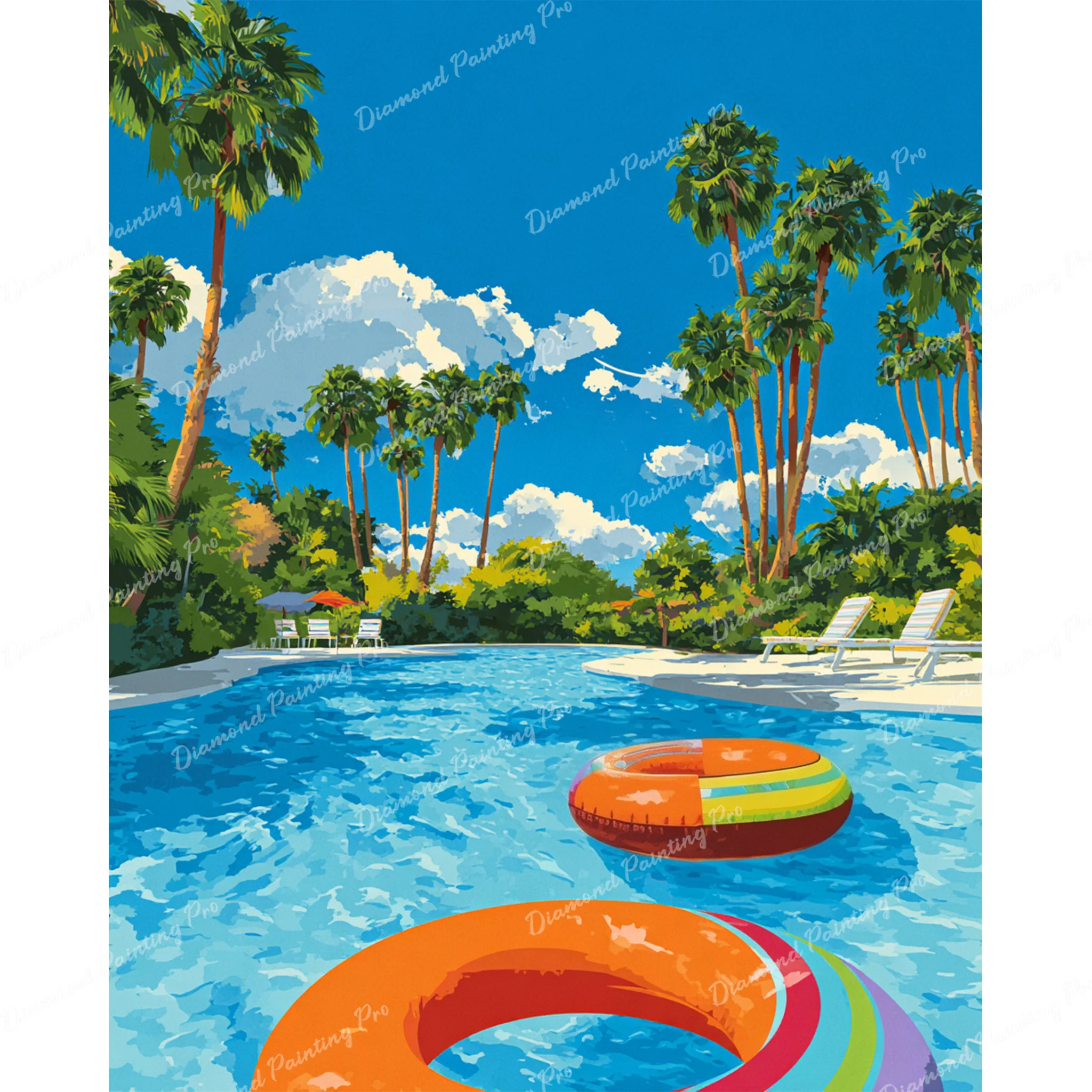 Tropical Pool | Diamond Painting - Image 2