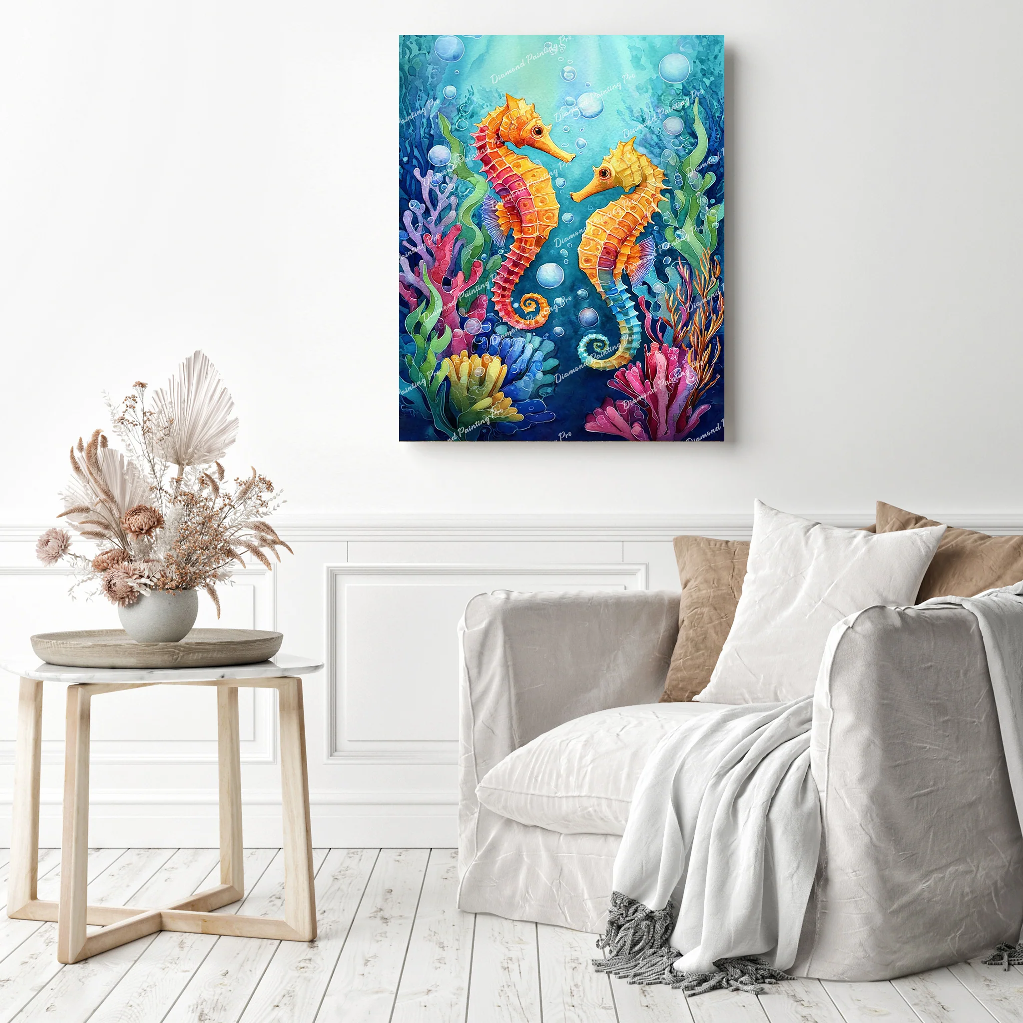 Vibrant Seahorses | Diamond Painting - Image 3