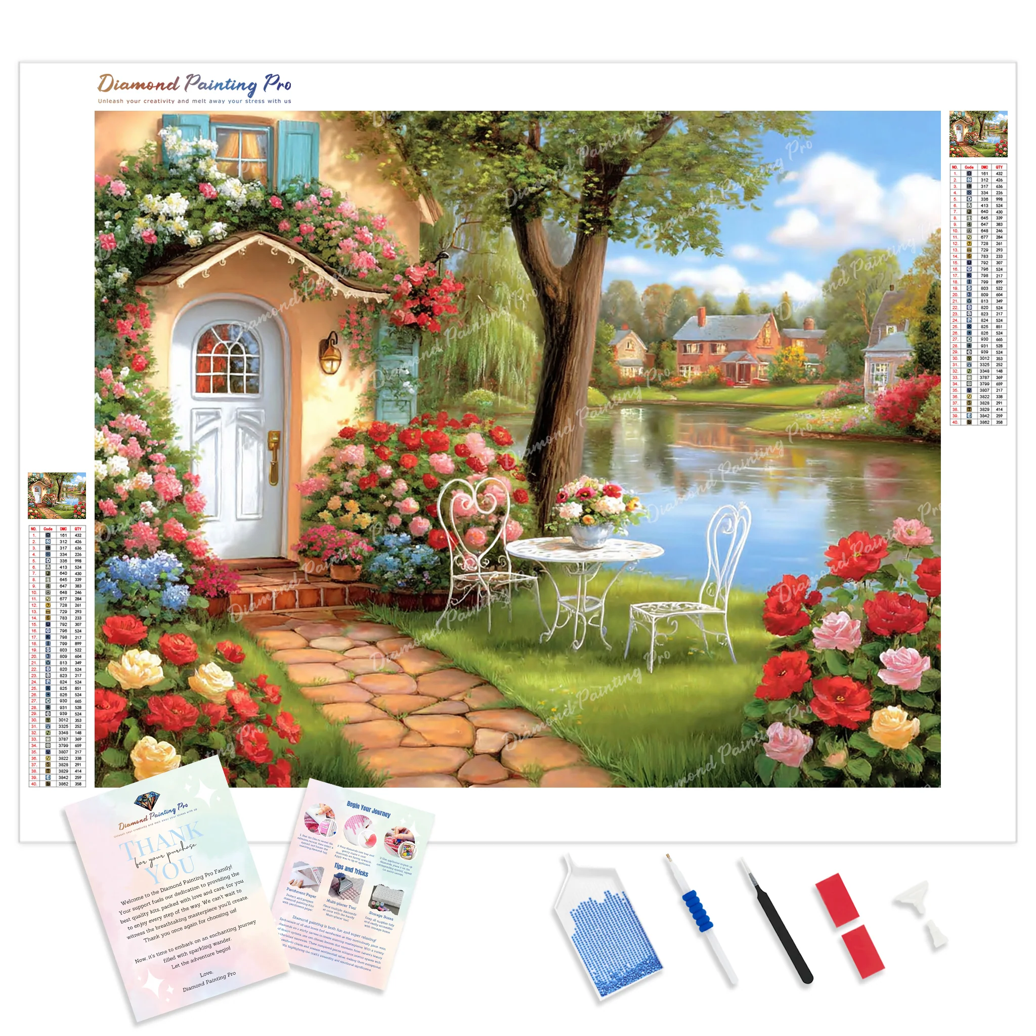 Waterside Tea for Two | Diamond Painting