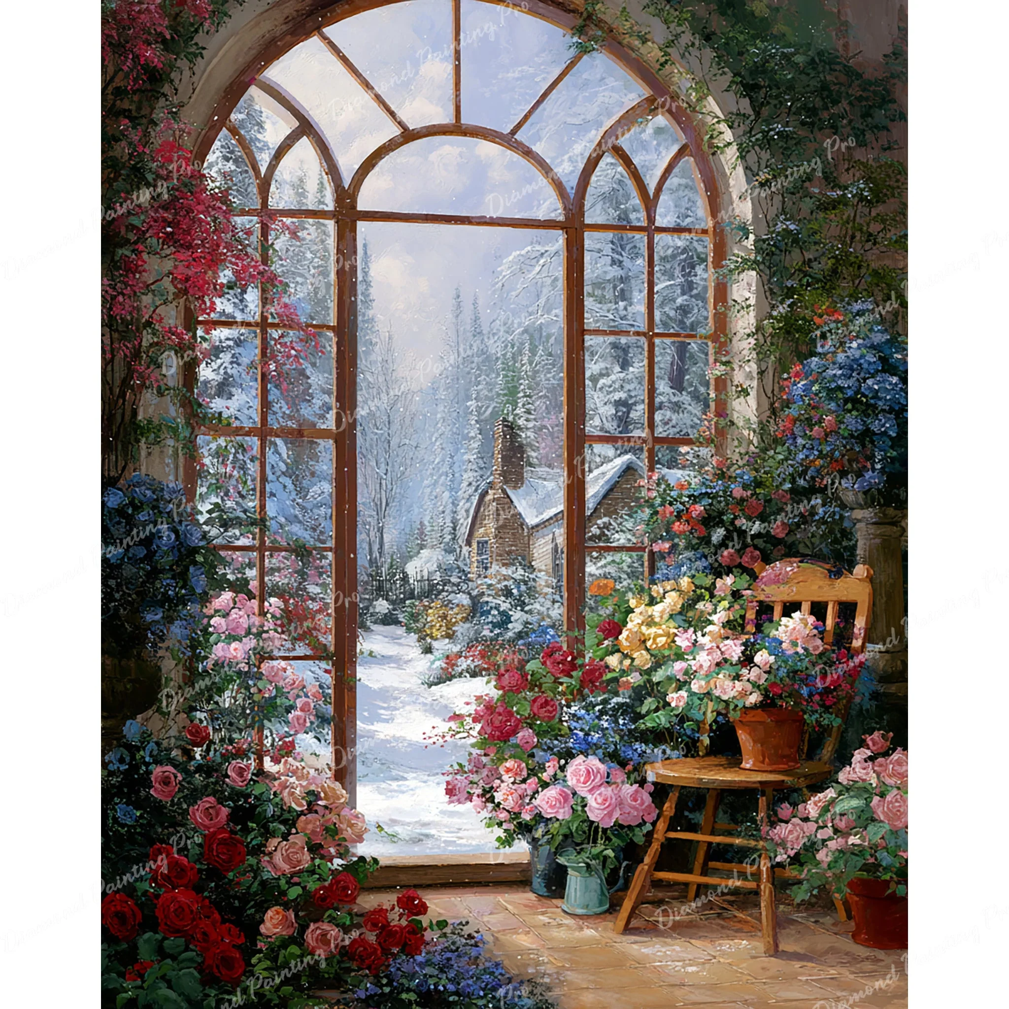 Winter Garden Solstice | Diamond Painting - Image 2