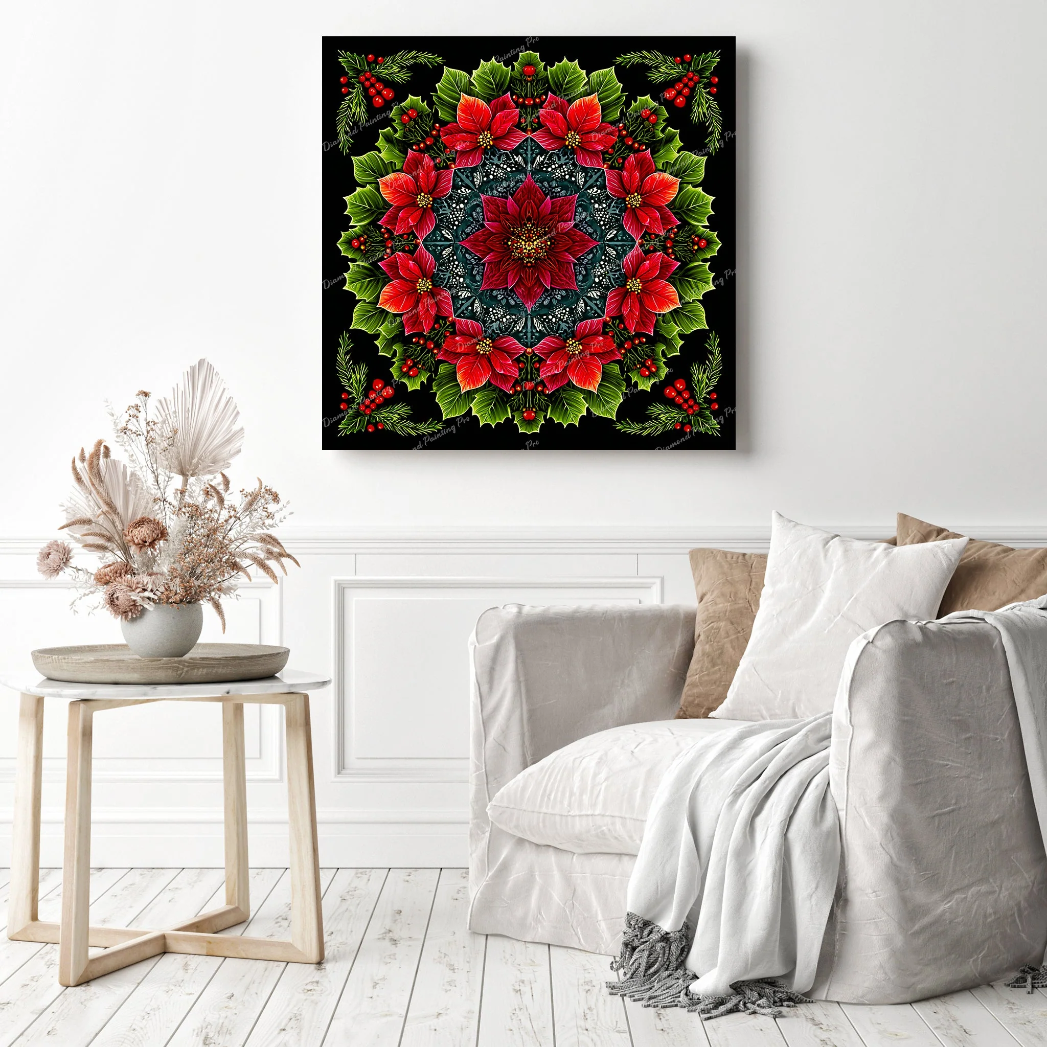 Wreath of Winter Roses | Diamond Painting - Image 3